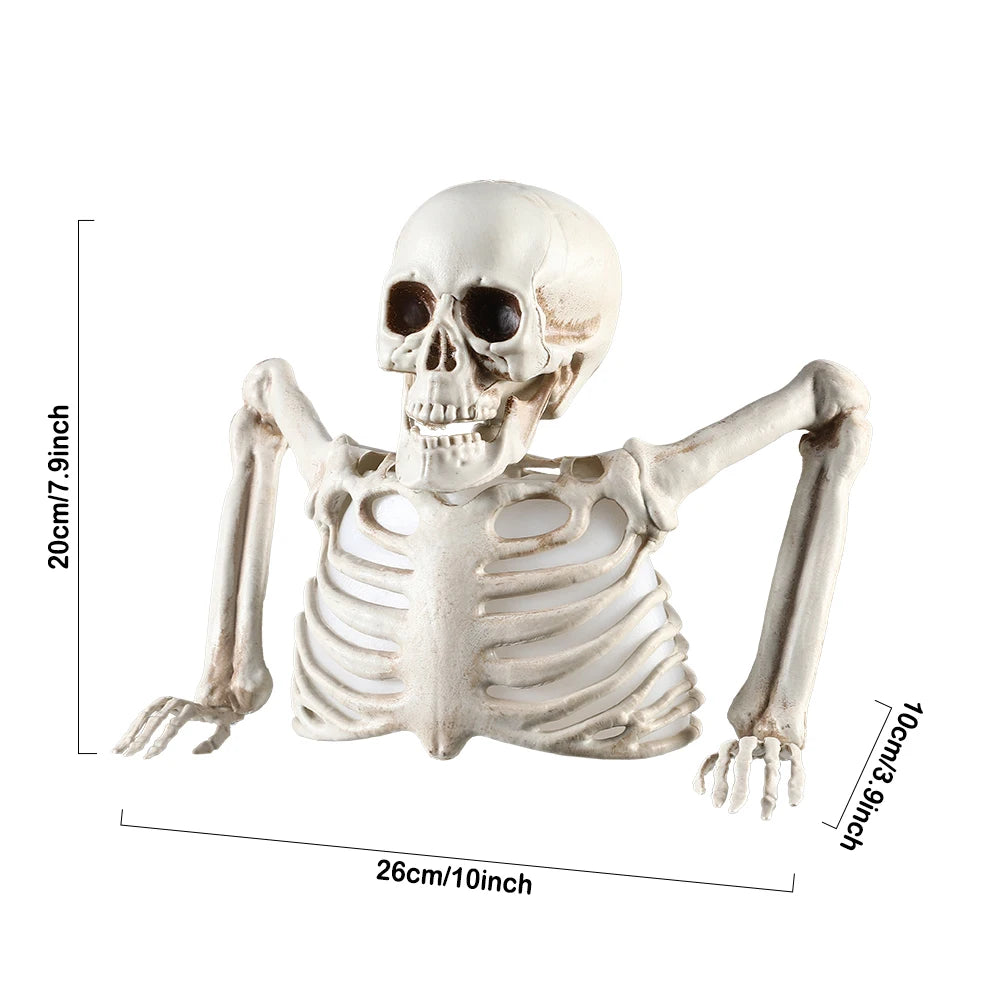 Halloween Glowing Skull Skeleton Decoration Colorful Haunted House Outdoor Courtyard Horror Props Holiday Home Halloween Decorat