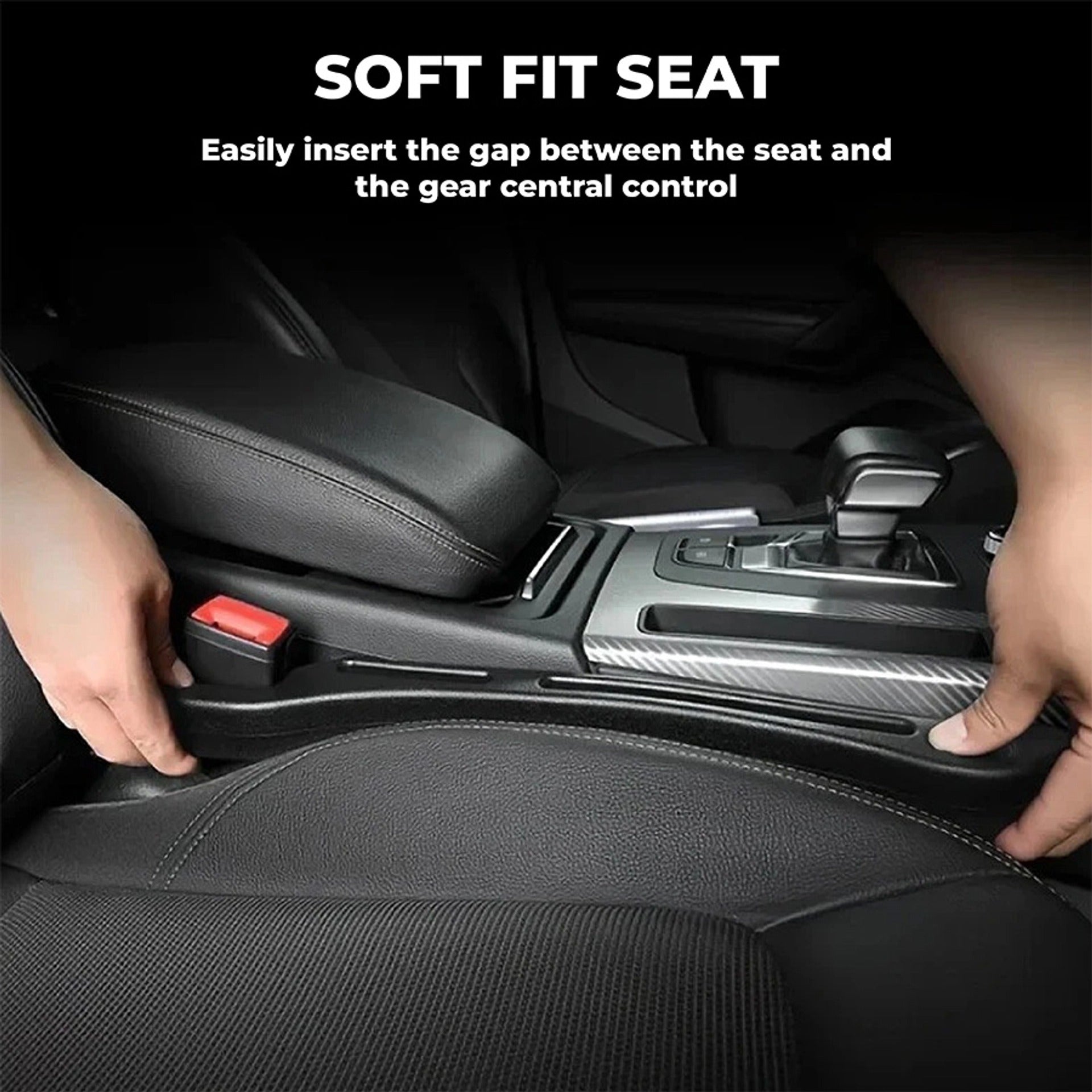 🔥Last Day 50% OFF🔥Universal Car Seat Gap Filler Strip – Anti-Drop Pad with Seatbelt Slot
